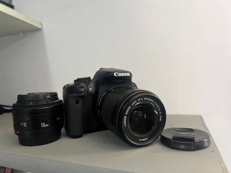 Canon 650d with 18-55 kit lens & 50mm Portrait lens 8