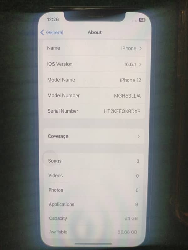 IPhone 12 JV 64Gb 94% Health 8