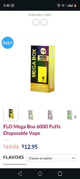 Flo disposable puff 6000 puff 3