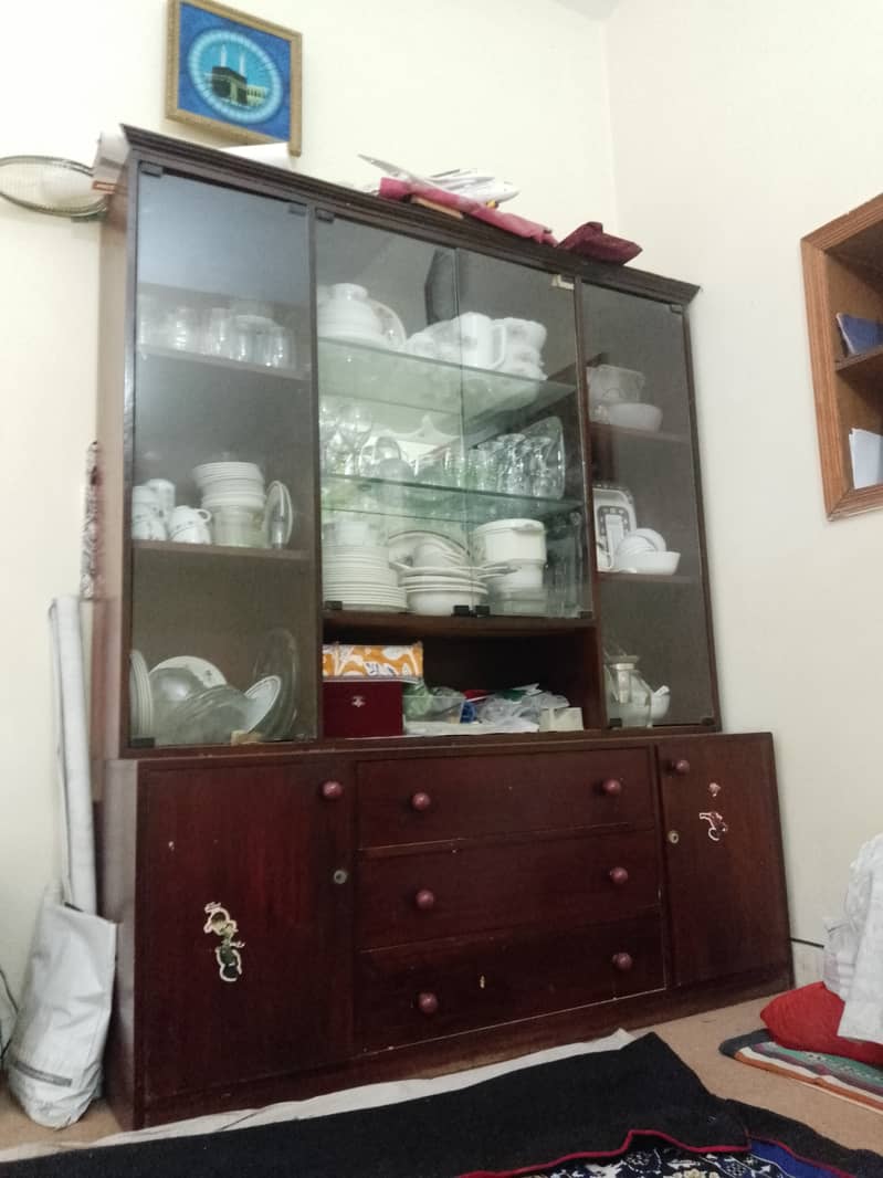 China Cabinet/ Show Case (Strong old wood) 1