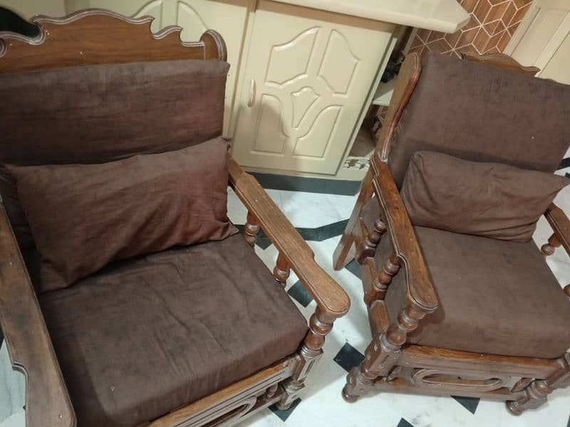 pure wooden sofa set 3