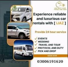 All cars available services with driver & without driver