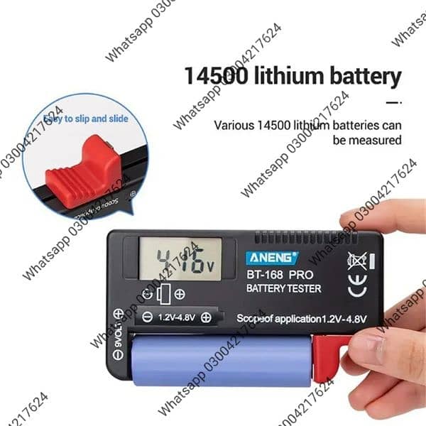 BT-886 Portable Battery Capacity Indicator Compact Size Lithium Batt 1