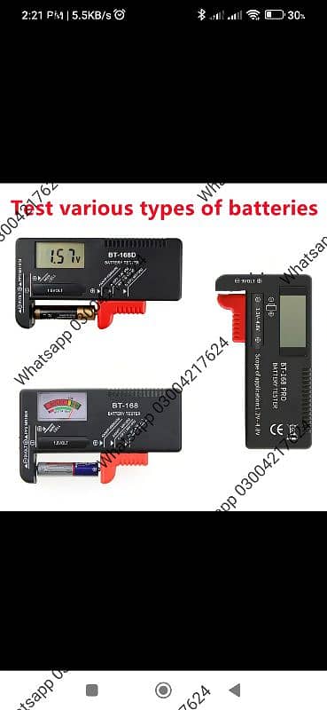 BT-886 Portable Battery Capacity Indicator Compact Size Lithium Batt 8