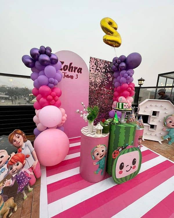 birthday decor/ baloon decor/Aqeeqa decor/ jumping/ magic show 7