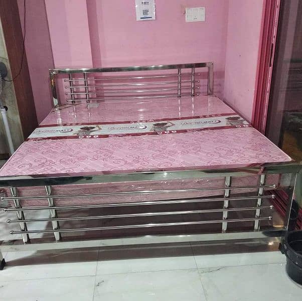 Stainless Steel Double Bed 9