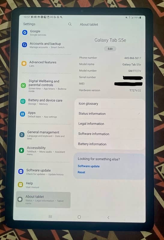 Samsung Galaxy Tab S5e 4/64 with LTE Sim option 1