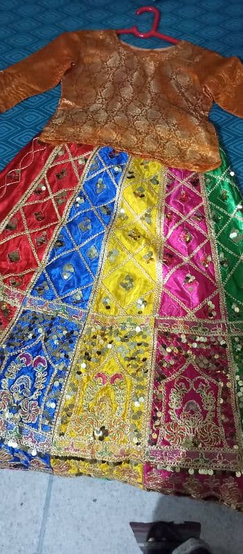 used lehnga choli dress for girls age 10-12 1