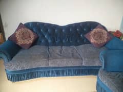 Royal blue sofa set complete 0