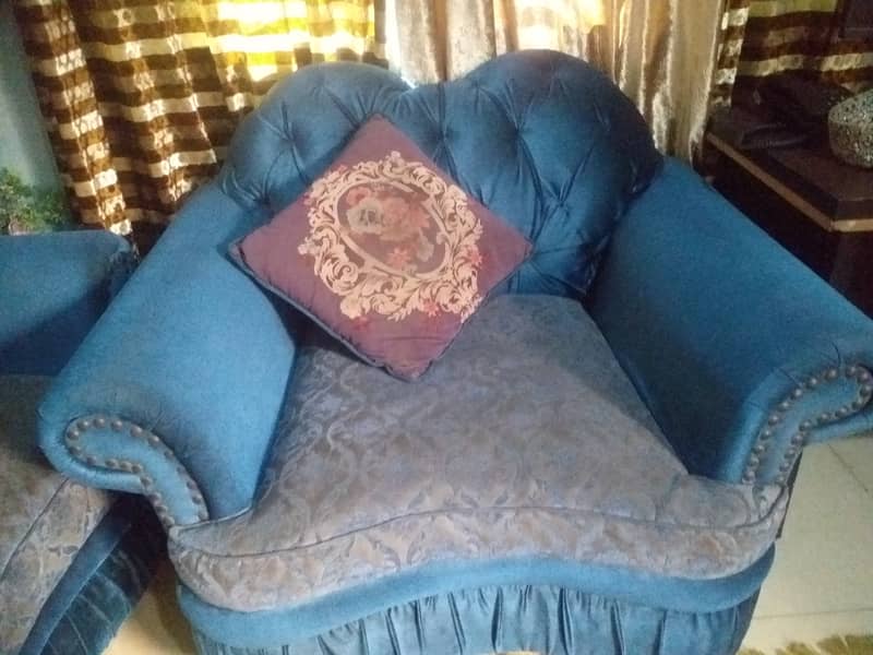 Royal blue sofa set complete 1