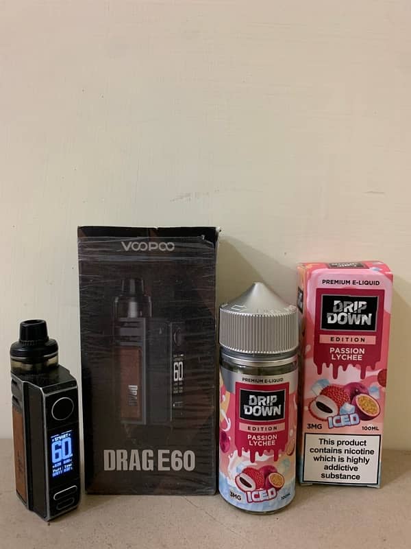 Drag E60 vape with lychee flavor 0