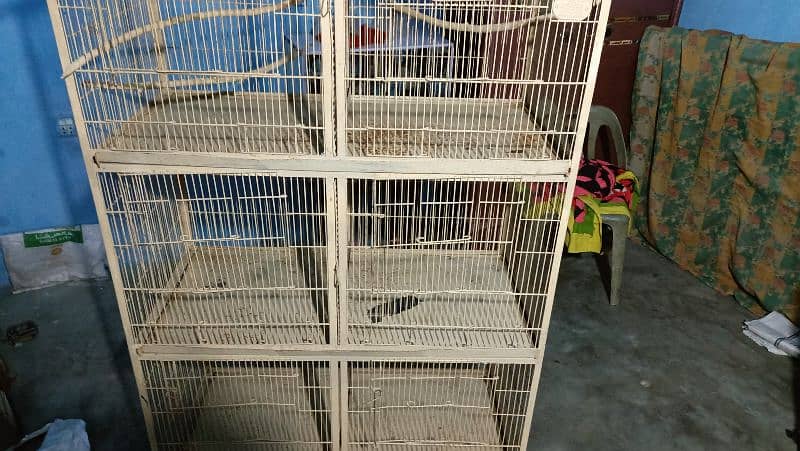 6 PARTION CAGE For birds 1