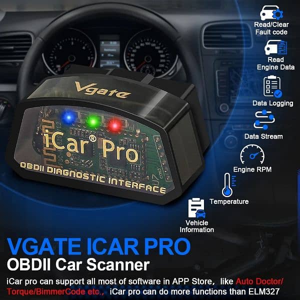 Vgate iCar2 obd2 Bluetooth WIFI Car Scanner Tool ELM327 V2.2 for 6