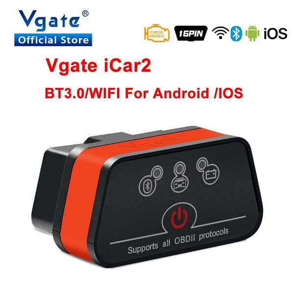 Vgate iCar2 obd2 Bluetooth WIFI Car Scanner Tool ELM327 V2.2 for 7