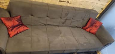 velvet fabric molty foam sofa cum bed for sale