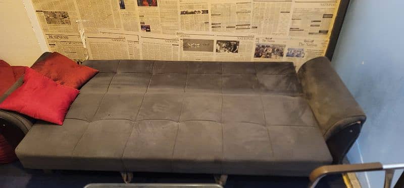 velvet fabric molty foam sofa cum bed for sale 1