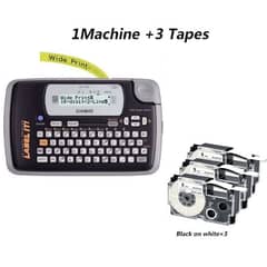 9mm & 12mm Toner refill cartridges Casio label printer yellow on black