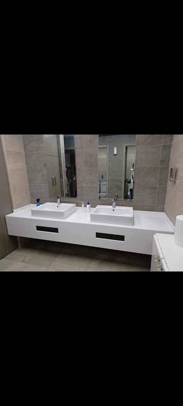 Corian Vanities/ Corian fabrication/ Corian kitchen Top/Corian niches 10