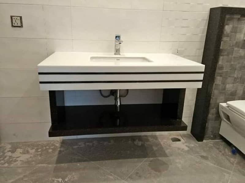 Corian Vanities/ Corian fabrication/ Corian kitchen Top/Corian niches 14