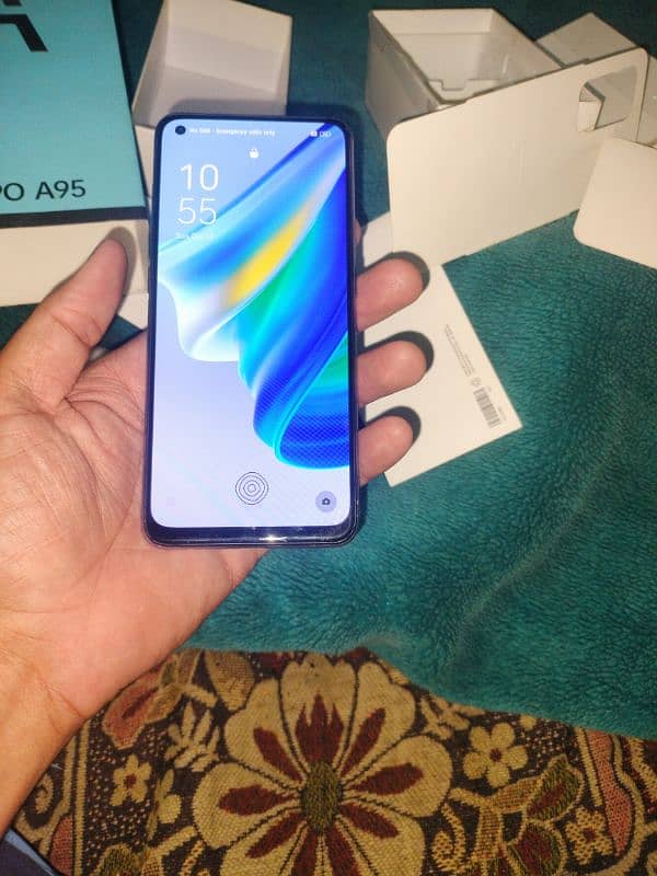 OPPO A95 COMPLETE BOX 16GB RAM 128GB MEMORY INDISPLAY FINGER 19