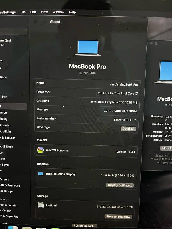 URGENT SALE!!! MACBOOK PRO 2018 1TB 5