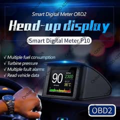 P10 Head Up Display HUD Speedometer OBD Smart Digital Overspeed 0