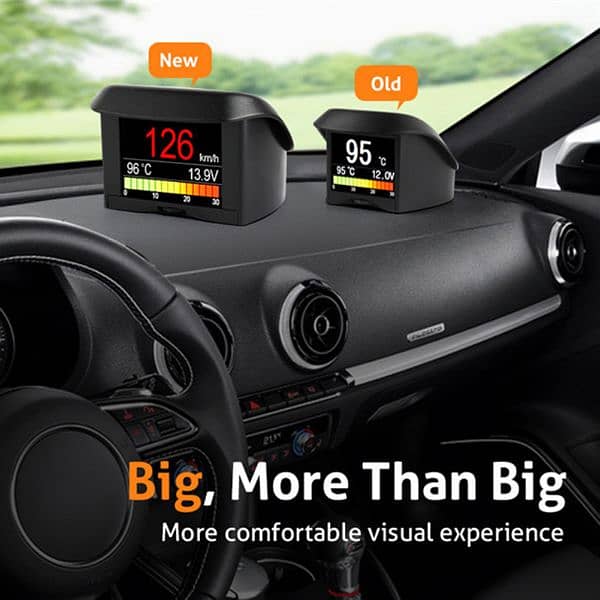 P10 Head Up Display HUD Speedometer OBD Smart Digital Overspeed 8