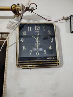 Antique Citizen day and date Japan vintage wall clock Seiko