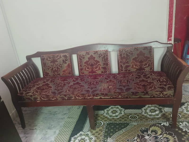 Wood sofa set 1