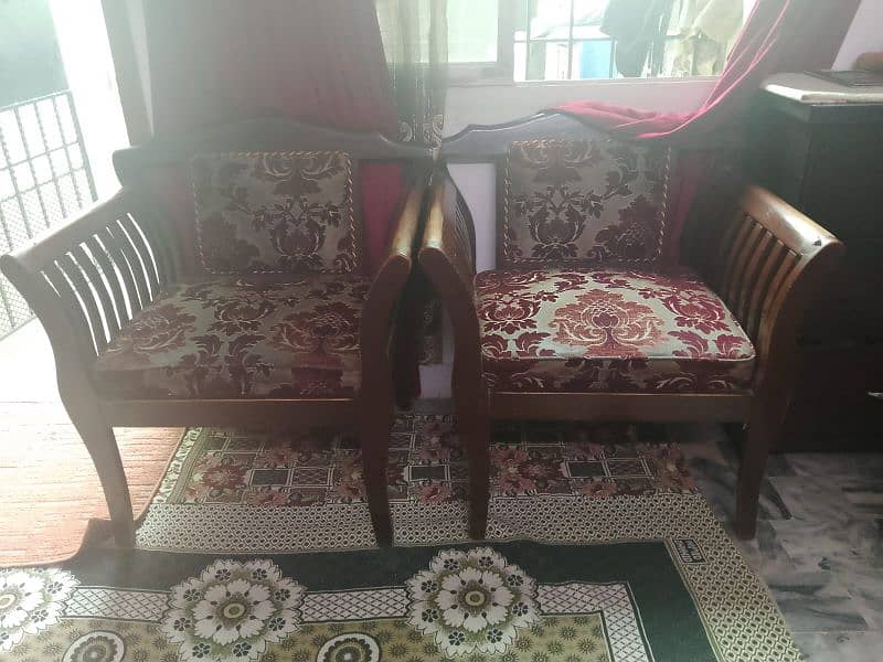 Wood sofa set 2