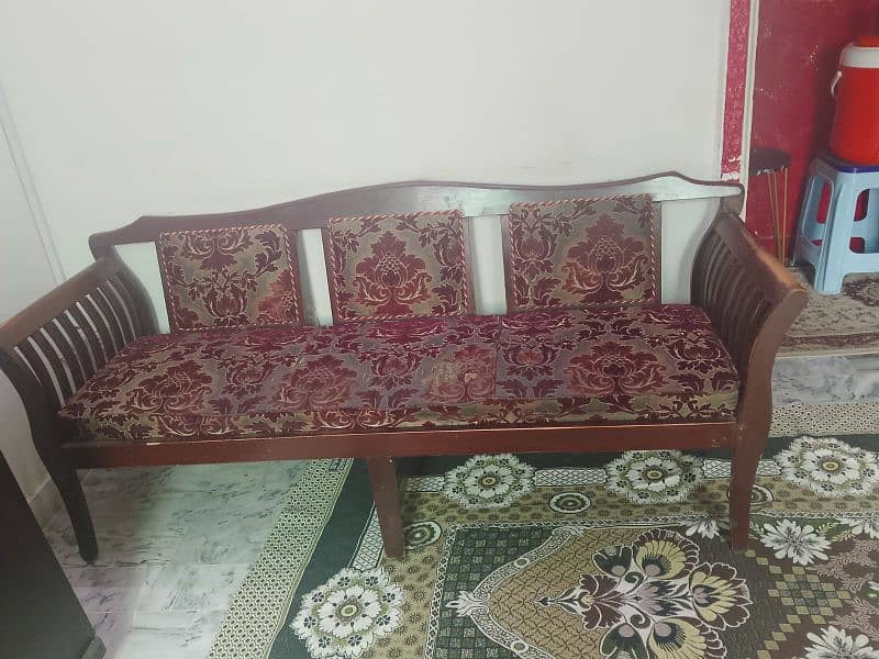 Wood sofa set 6