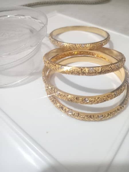 Gold plated bangles 1