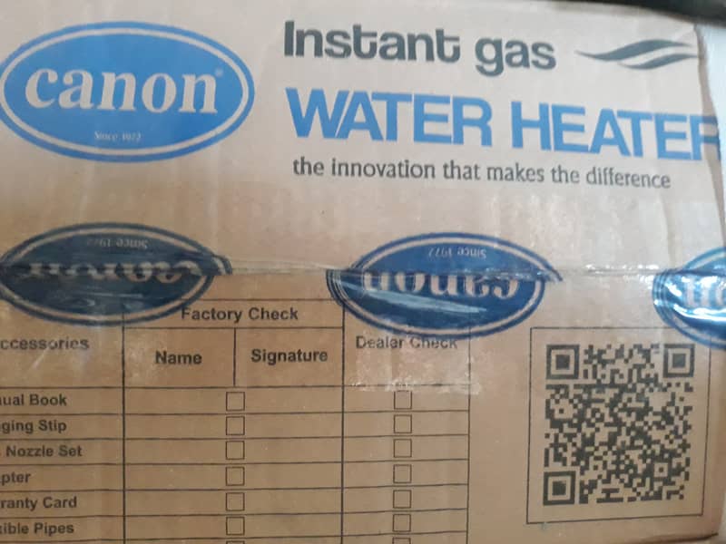 Canon instant gas water geyser 1