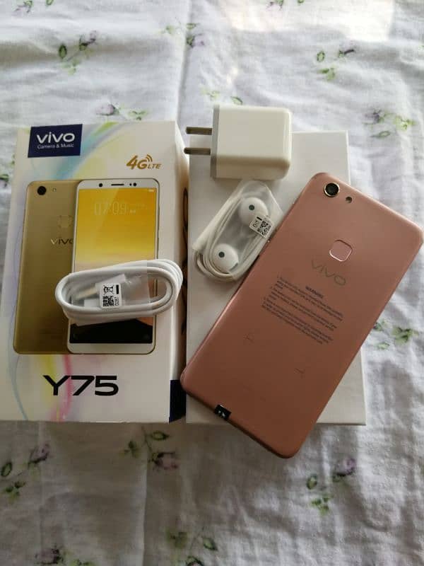 Vivo Y75 6/128 pta approved box pack stock available 8