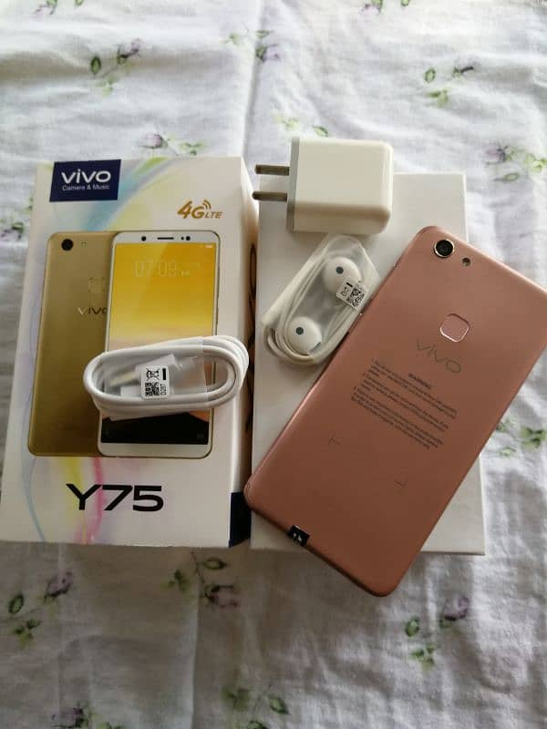 Vivo Y75 6/128 pta approved box pack stock available 1