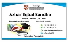 Economics Business tutor