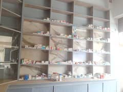 shelves and rack for medical store