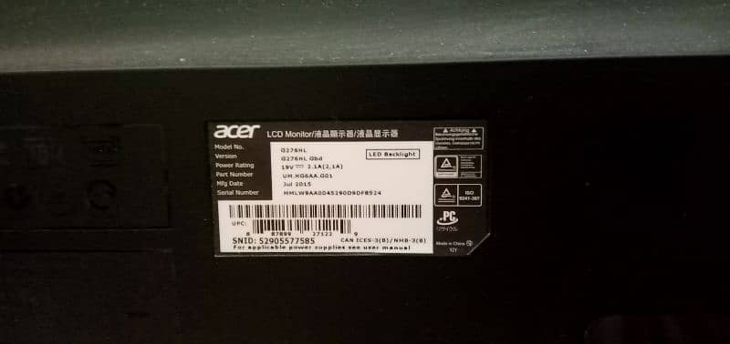 ACER 27 Inches LCD Urgent Sale 2