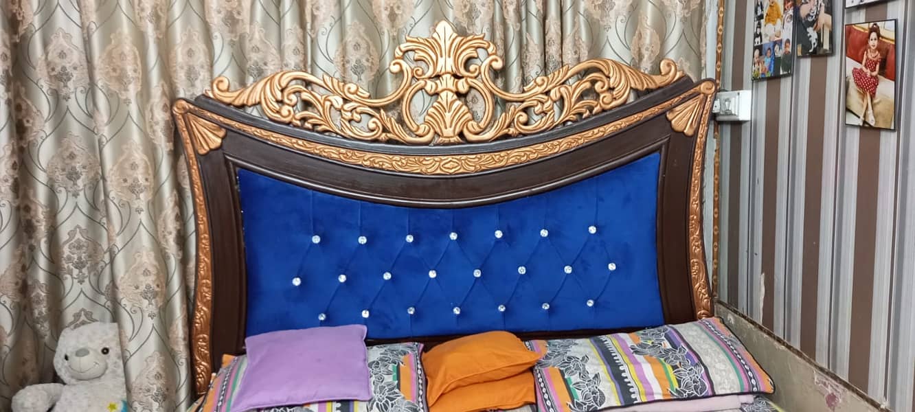 King Size Bed with Dressing Table & Side Table - Contact: 03341281285 0