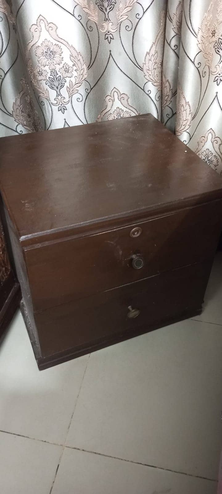 King Size Bed with Dressing Table & Side Table - Contact: 03341281285 2