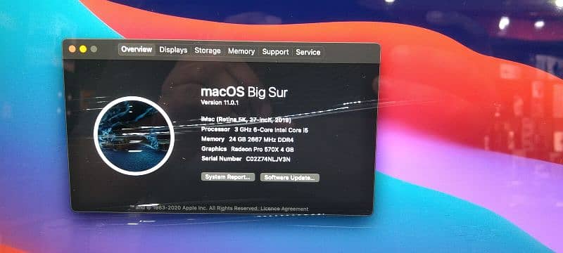 APPLE MAC 2019 MODEL i5 WITH RETINA 5K SCREEN AND 4GB GRAPHIC CARD 6