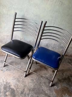 steel chairs and tables