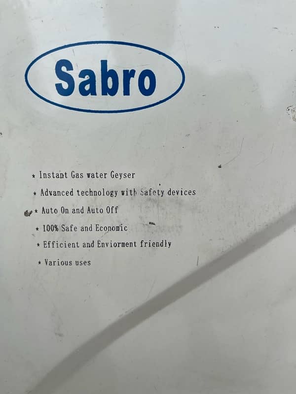 Sabro Instant LPG Water Geyser 5.5 litres 4