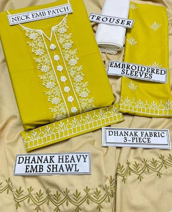 *Luxury Embroidered Collection* *Best Brand quality Dhanak 1