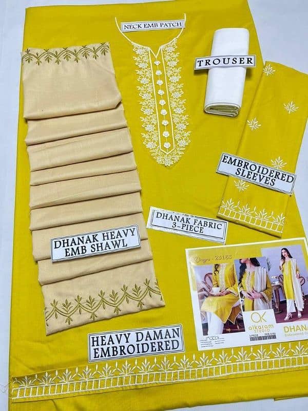 *Luxury Embroidered Collection* *Best Brand quality Dhanak 2