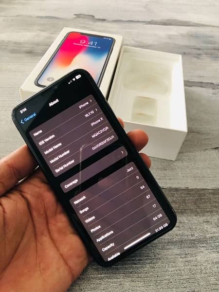 iPhone X 64 gb pta approved black colour 7