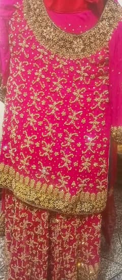 bridal lehnga shocking pink