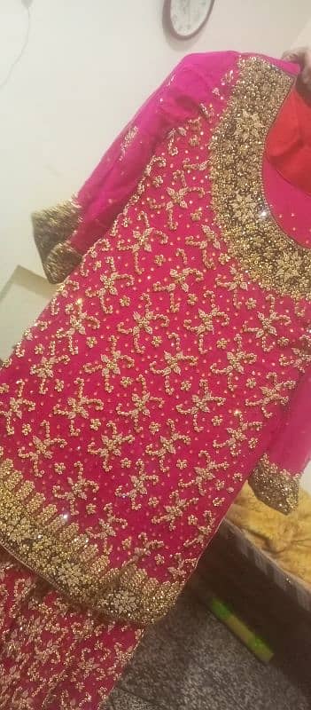 bridal lehnga shocking pink 2