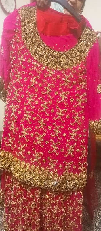 bridal lehnga shocking pink 3