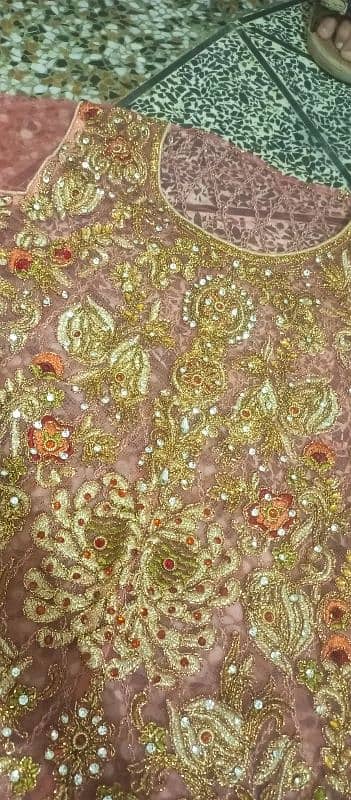 baby pink colour bridal lehnga 0